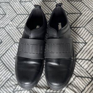 Puma Men's Black Slip-On Sneakers